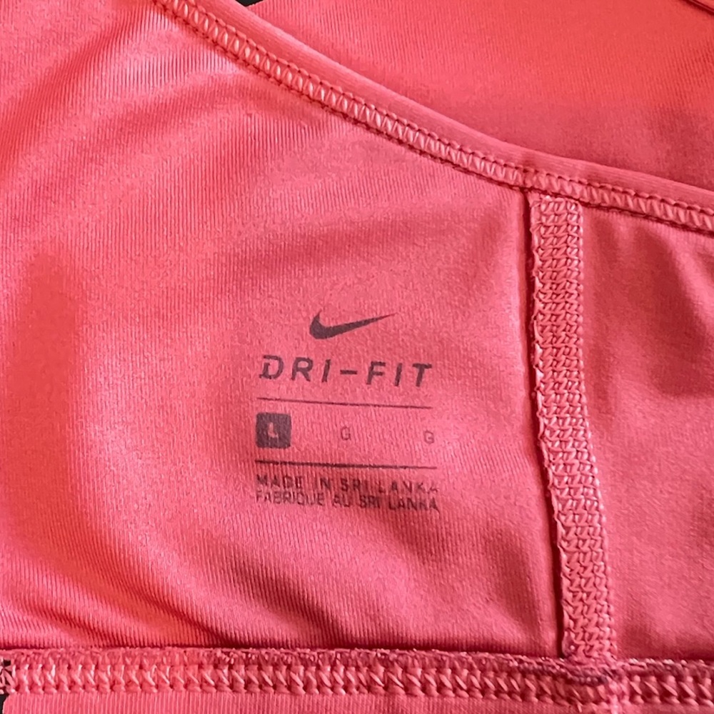 Nike Dri-Fit Sports Bra Pink-Coral Large - Picture 4 of 5